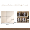 Bedroom Household Cream Wind Solid Wood Wardrobe Simple Large High Cabinet Cream Wind Seg 
