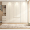 Bedroom Household Cream Wind Solid Wood Wardrobe Simple Large High Cabinet Cream Wind Seg 